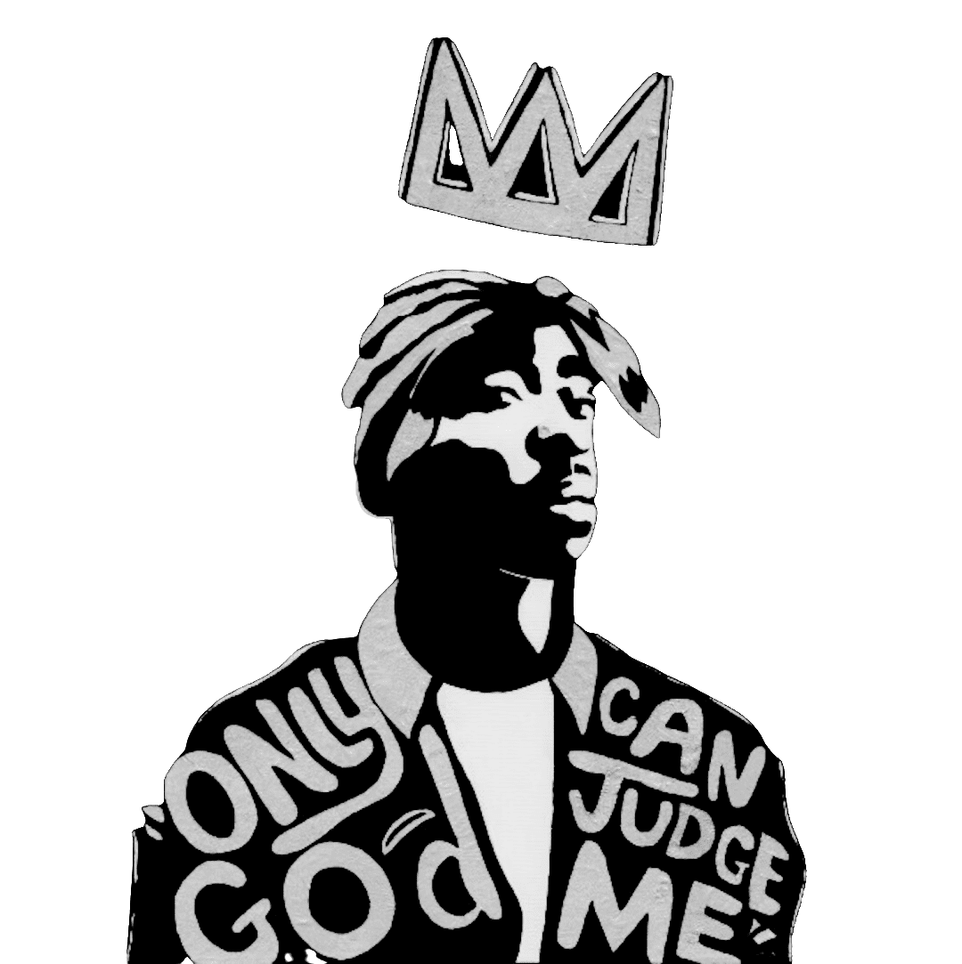Tupac Only God Can Judge Me artwork by Winning is my World Street Apparel Clothing